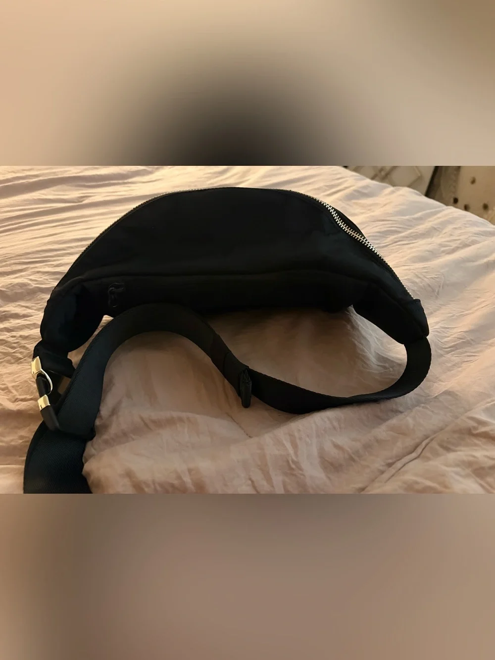 lululemon athletica Xtra Large Black Belt Bag with Gold Hardware